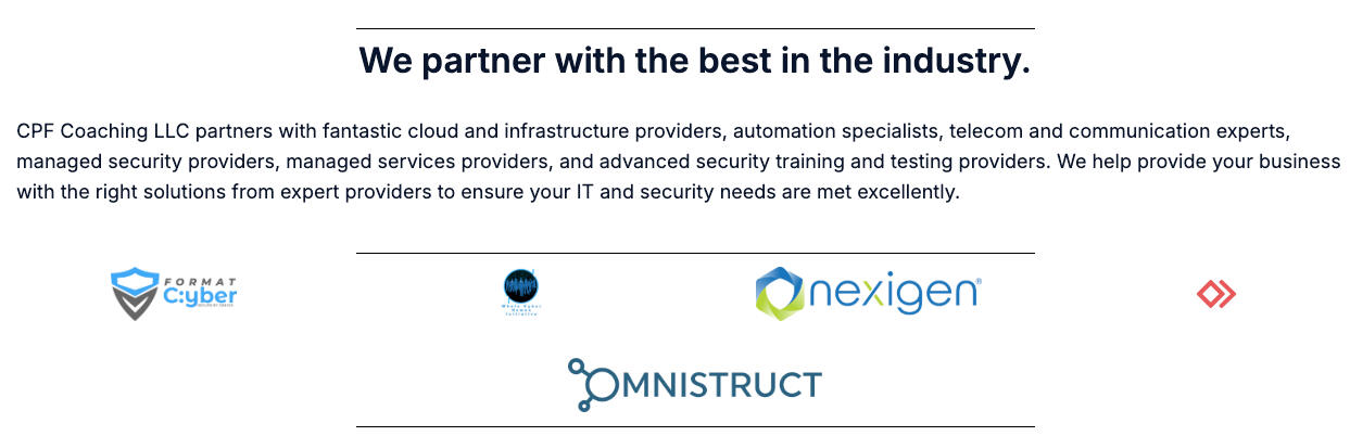 We partner with the best in the industry